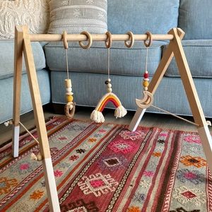 Wooden baby play gym